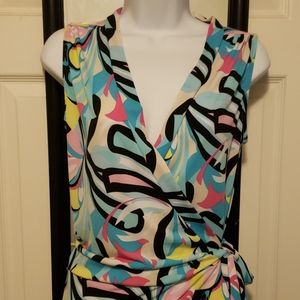 Multicolored Wrap Dress